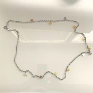 Two tone Tori Burch long necklace (never worn)